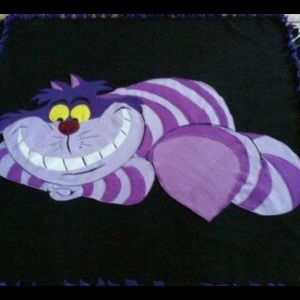 Cheshire Cat inspired fleece blanket